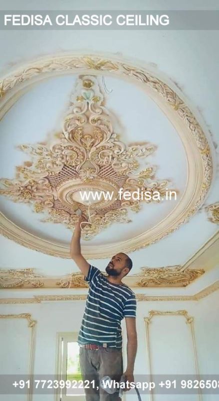 Classic Pop Plus Minus Latest Design 2042 Classical Dining Hall False Ceiling