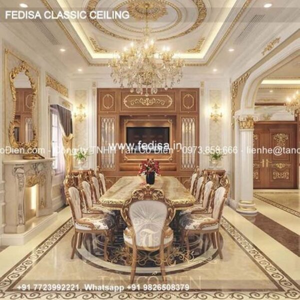 Classic Main Hall Fall Ceiling Design Classical Round Pop Design
