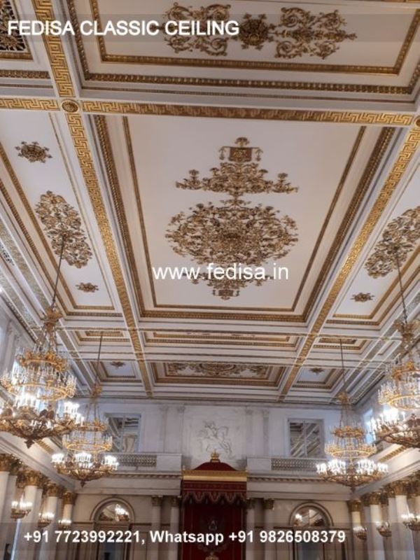 Luxury Latest Ceiling Design Classic Cement Pop Design For Hall