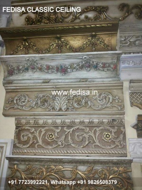 Classic Pop Border Design Classical Hall Ceiling Design In Cement