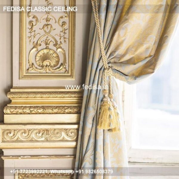 Luxury Pal Ceiling Classic Wallpaper Ceiling Design For Hall