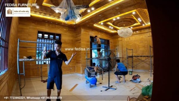 Luxury Cement Ceiling Design Classic Tv False Ceiling