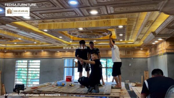 Classic Hall Pop Design 2046 Classical Plywood Ceiling Design For Bedroom