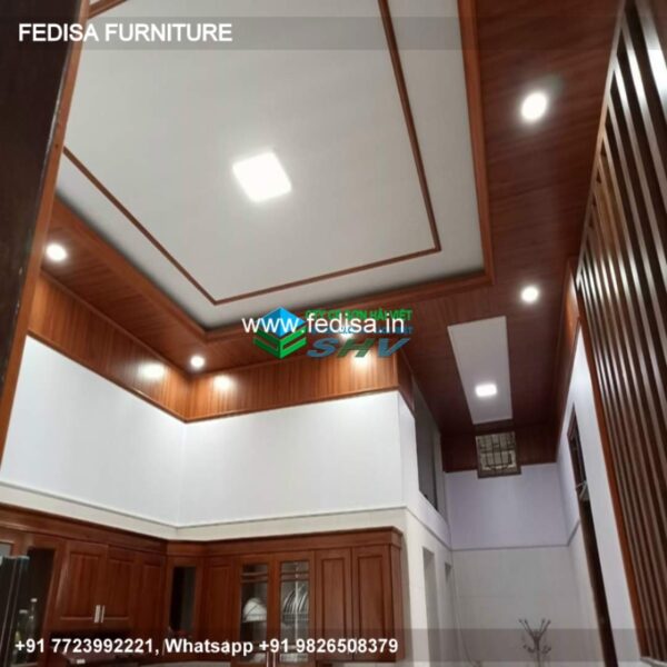 Classical False Ceiling For Hall Luxury False Ceiling With 2 Fans