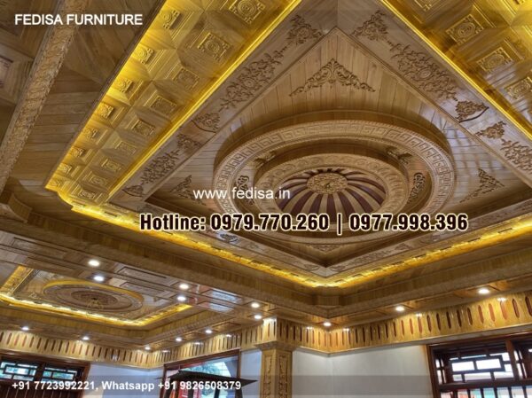Classical False Ceiling Design For Drawing Room Luxury Waffle Ceiling Designs