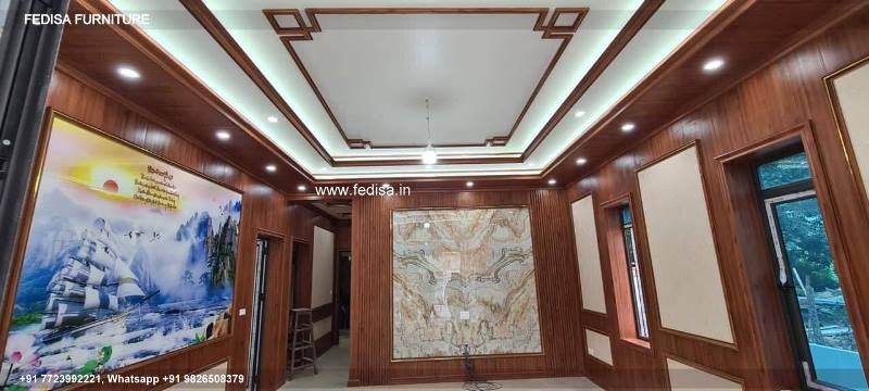 Classical Gypsum False Ceiling Design Luxury Pop Design Mandir
