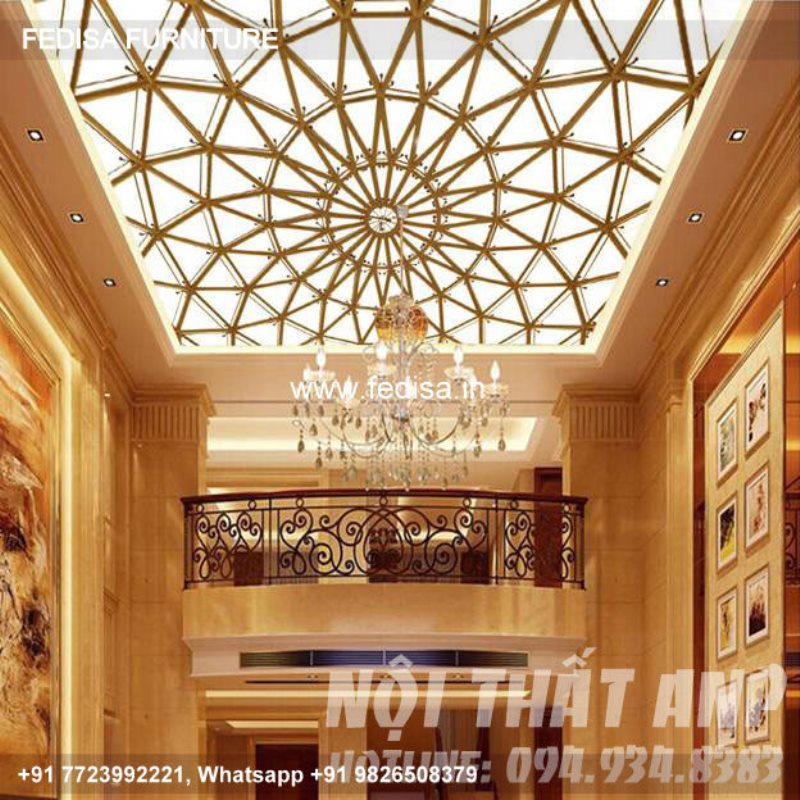Classical Gypsum Designs Luxury High Ceiling Living Room Lighting Ideas