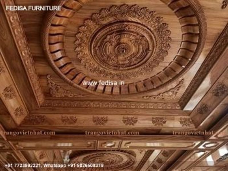 Luxury False Ceiling Design Classic Wooden False Ceiling For Living Room