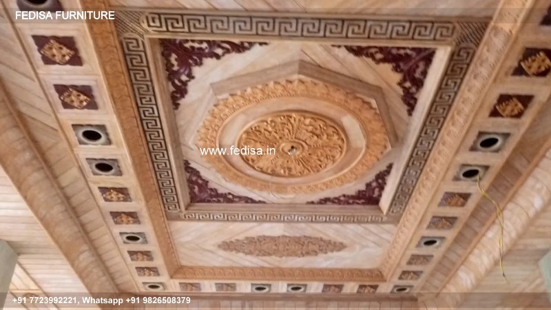Luxury Gypsum Board Design Classic Mandir False Ceiling