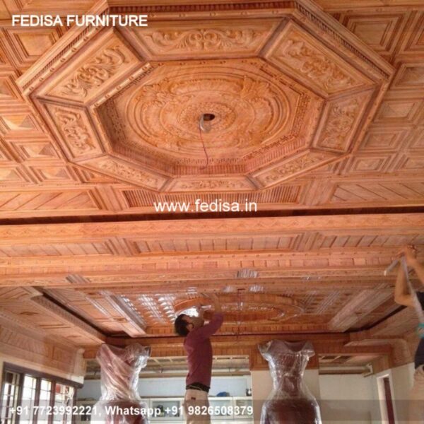 Wooden Ceiling Design Lobby Pop Design Simple Wooden Ceiling Design N0-137