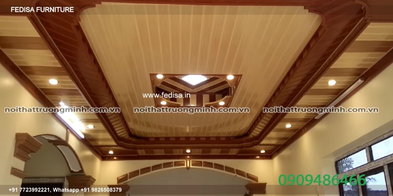 Wooden Ceiling Design Modern Pop Plus Minus Design 2019 Modern Wooden Ceiling Design N0-233