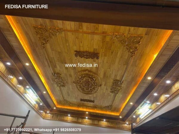 Wooden Ceiling Design False Ceiling Jali Design Simple Wooden Ceiling Design For Living Room N0-450