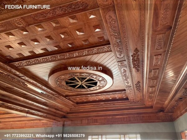 Wooden Ceiling Design Pop Design For Hall With Two Fans Wooden Ceiling Design For Balcony N0-470