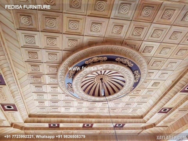 Wooden Ceiling Design Pop Design Flower Wooden Ceiling Design For House N0-579
