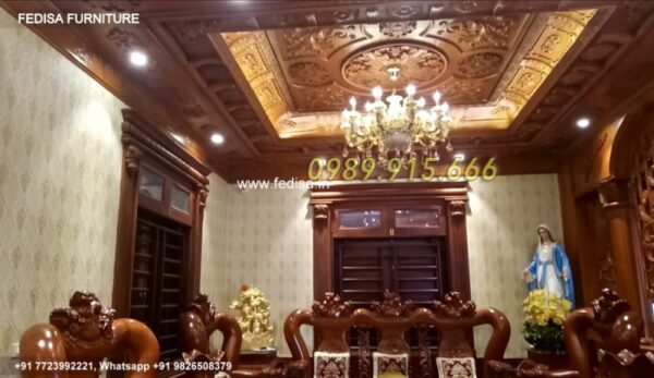 Wooden Ceiling Design Double Fan Ceiling Design Wooden Ceiling Design For Balcony N0-581