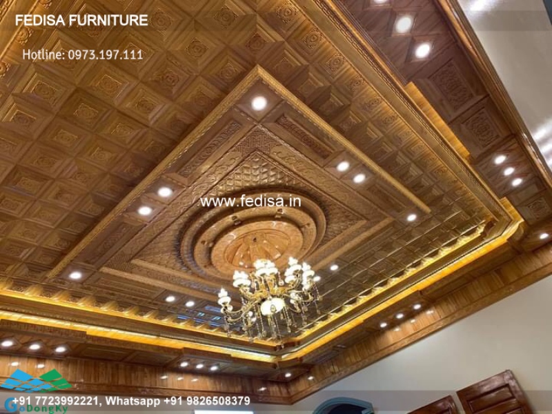 Wooden Ceiling Design Pop Design With Led Lights Wooden Ceiling Design For Living Room N0-763