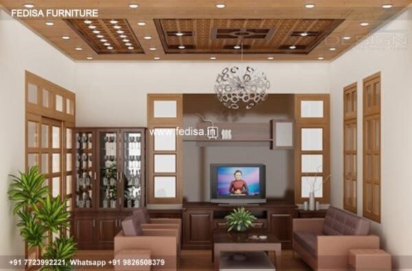 Wooden Ceiling Design Round Pop Design Designer Wooden Ceiling Fans N0-777