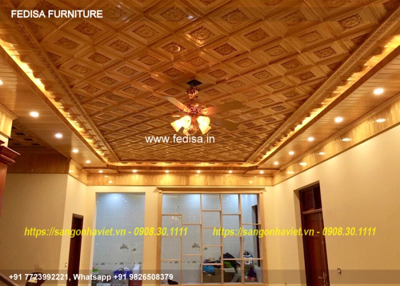 Wooden Ceiling Design House Hall Ceiling Design Wooden Ceiling Design For Hall N0-853
