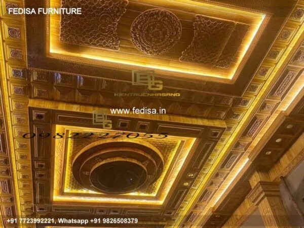 Wooden Ceiling Design L Shape Hall False Ceiling Design Pvc Wooden Ceiling Design N0-863
