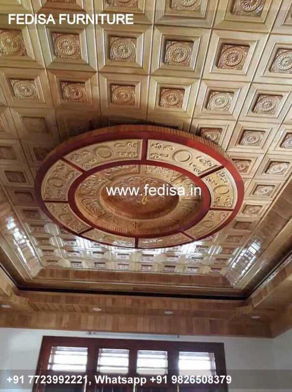 Wooden Ceiling Design Pop Design Double Fan Modern Wooden Ceiling Design N0-953