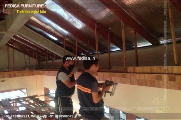 Wooden Ceiling Design Ceiling Design With Fan Wooden Ceiling Design For Bedroom N0-1039