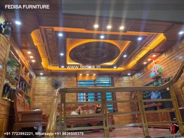 Wooden Ceiling Design Cement False Ceiling Design Wooden Ceiling Design For Hall N0-1060