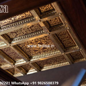 Luxury Ceiling Design Pop Design For Lobby Plus Minus No-4294