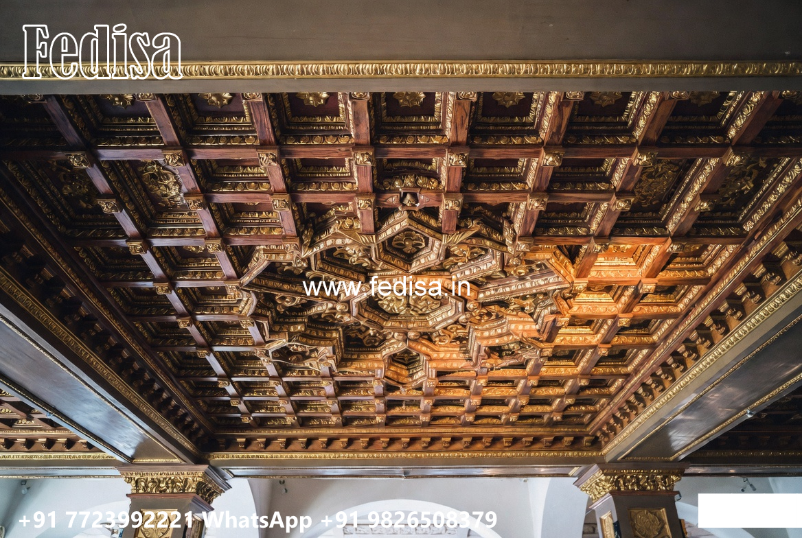 Luxury Ceiling Design Pop Groove Design On Wall No-4524