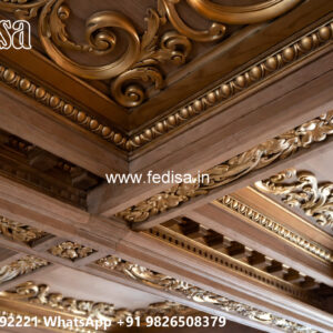 Luxury Ceiling Design Pop Design For Round Pillar No-4865