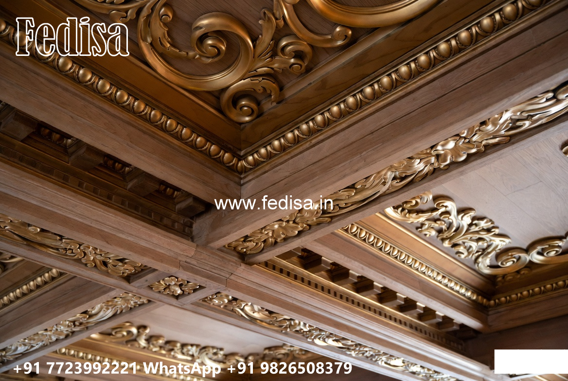 Luxury Ceiling Design Pop Design For Round Pillar No-4865