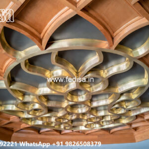 Luxury Ceiling Design Latest Pop Design For Hall With Two Fans No-5341