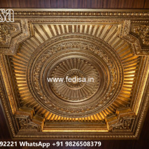 Luxury Ceiling Design Gray Color Pop Design No-5358