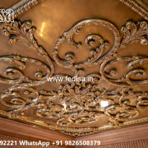Luxury Ceiling Design Pop For Hall With Two Fans No-5383