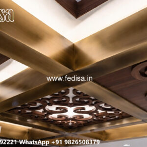 Luxury Ceiling Design Pop Down Ceiling Lobby Design No-6065