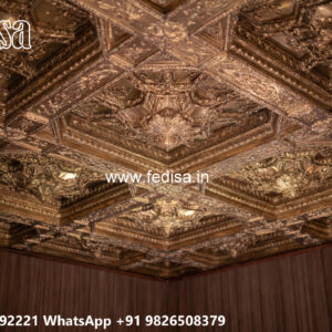 Luxury Ceiling Design False Ceiling Two Fans No-6135