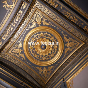 European Classic Ceiling Hall Ceiling Design With Two Fans No-411