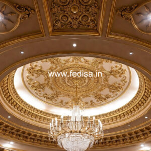European Classic Ceiling Pop Ceiling Design With 2 Fans No-562