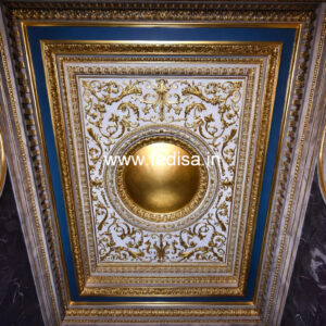 European Classic Ceiling False Ceiling For Hall With 2 Fans No-794