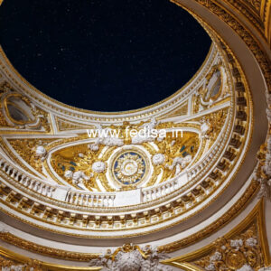 European Classic Ceiling Living Room False Ceiling Design With Fan No-1034