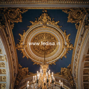 European Classic Ceiling False Ceiling Design For Hall With Two Fans 2026 No-1191