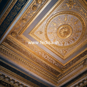 European Classic Ceiling Fall Ceiling Design For Hall With Two Fans 2026 No-1267