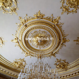 European Classic Ceiling Pop Design For Living Room With Two Fans No-1307