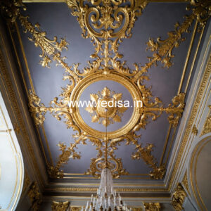 European Classic Ceiling Latest False Ceiling Design With Two Fans No-1383