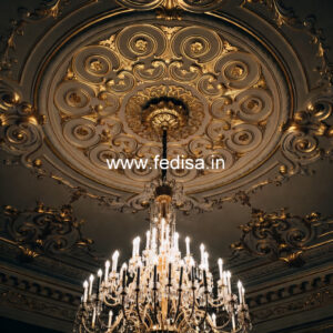 European Classic Ceiling False Ceiling With 2 Fans No-1500