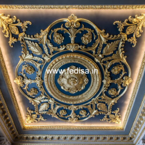 European Classic Ceiling Hall False Ceiling Design With Two Fans No-1560