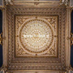 European Classic Ceiling Fall Ceiling Design For Bedroom With Fan No-1881