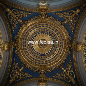 European Classic Ceiling Pop False Ceiling Design For Hall With Two Fans No-1921
