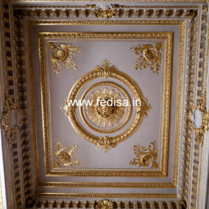 European Classic Ceiling L Shape Hall Pop Design No-2069