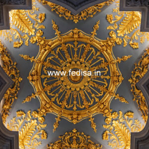 European Classic Ceiling Sitting Room Gypsum Designs No-2499