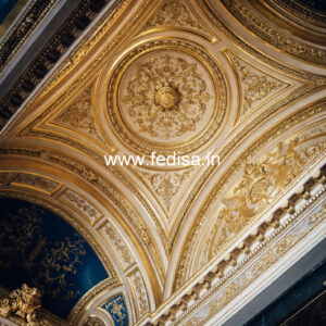 European Classic Ceiling High Ceiling Tv Wall Design No-2615